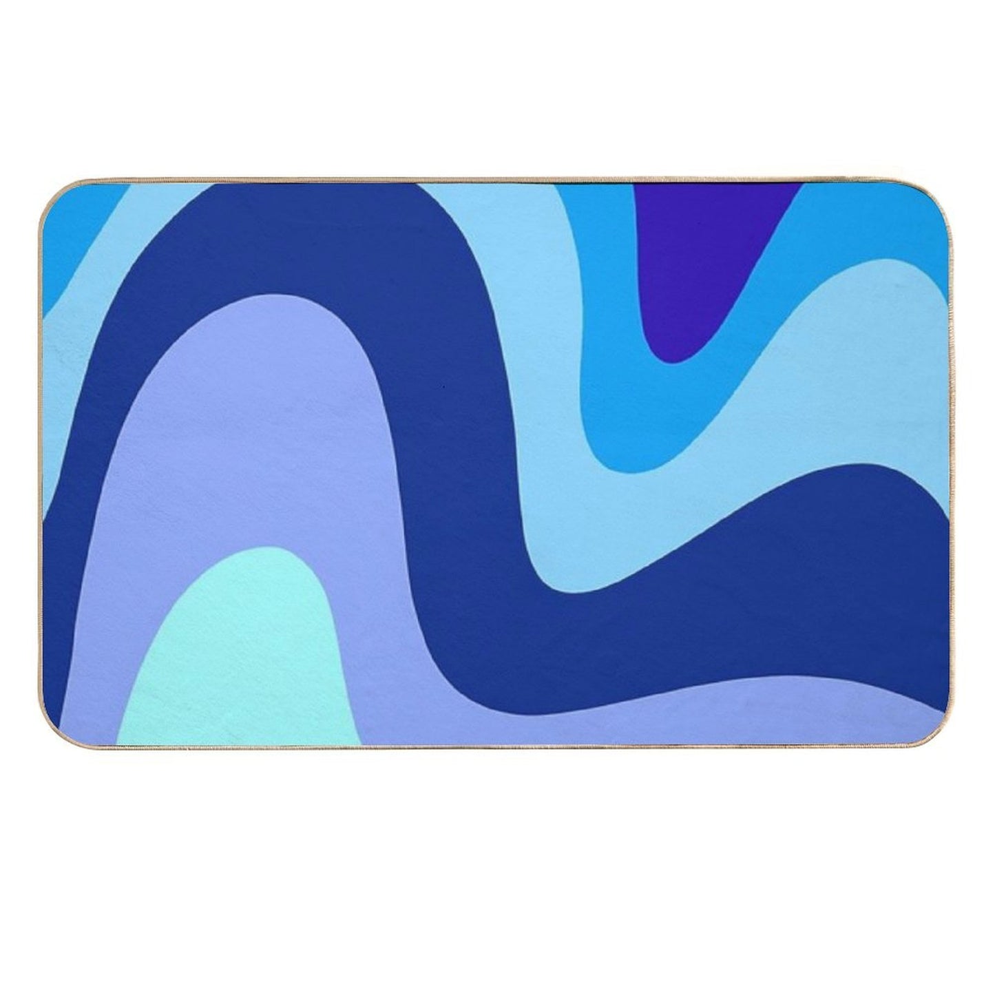 Retro Waves 1  Repositionable Bath Mat