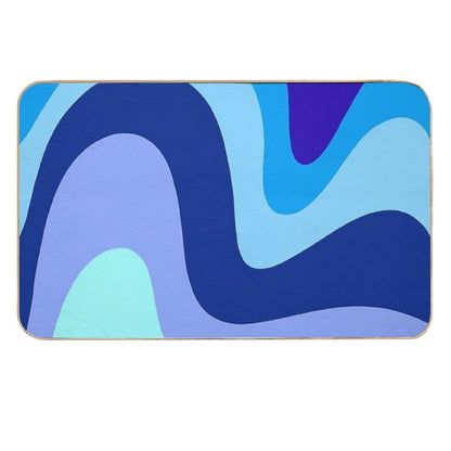 Retro Waves 1  Repositionable Bath Mat