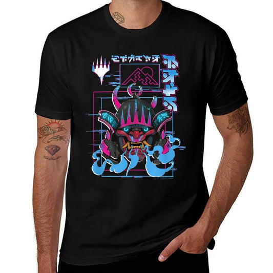 Magic The Gathering Kamigawa Neon Samurai Poster  Versatile T-Shirt