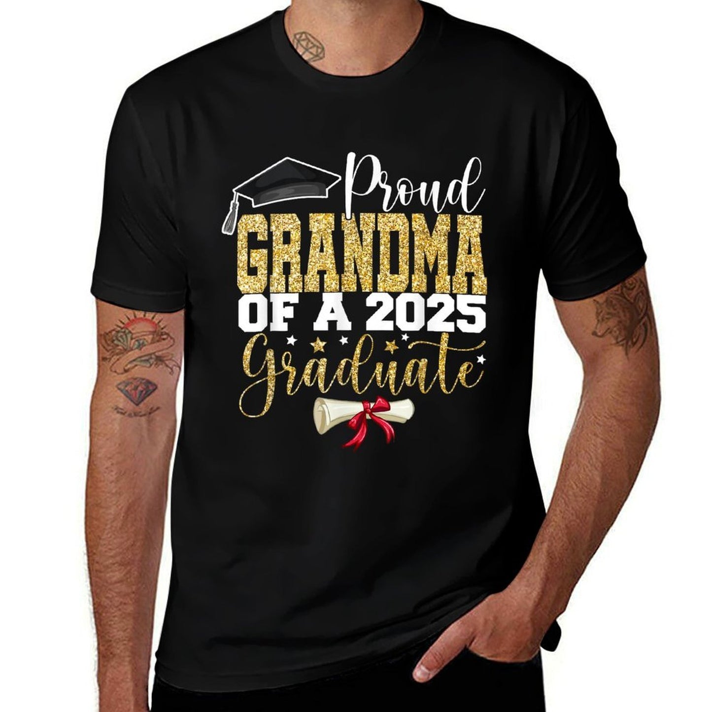 Proud Grandma of A 2025 Graduate Senior 2025 Graduation  Graphic-printed T-Shirt