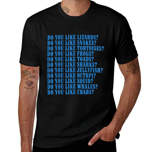 Do You Like Lizards Do You Like Snakes Do You Like Tortoises  Heathered Texture T-Shirt