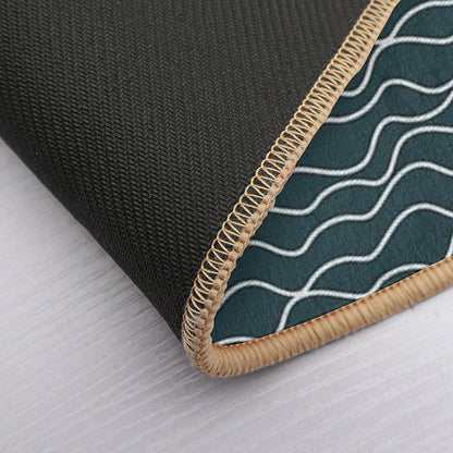 Mountains in Dark Blue  Slip-Resistant Bath Mat