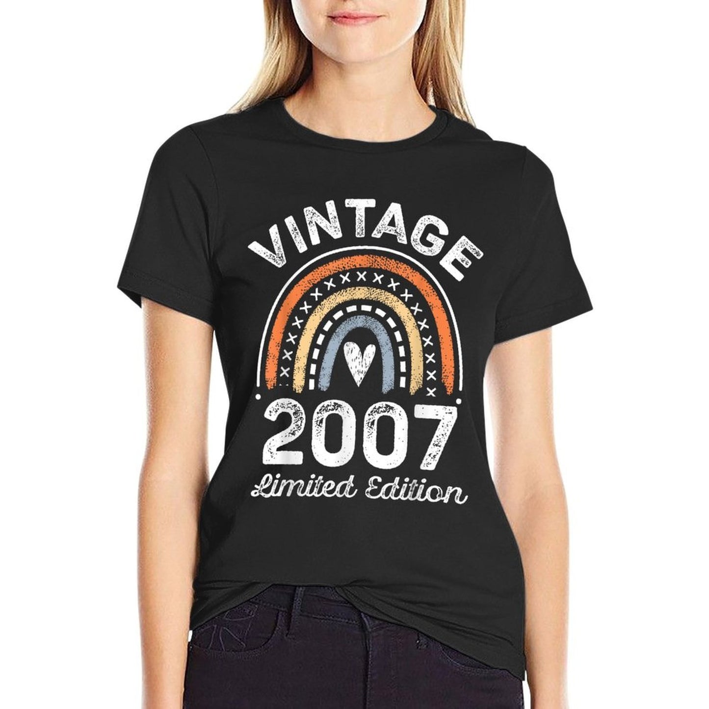 Vintage 2007 Limited Edition 17 Year Old Gifts 17th Birthday  Summer-ready Fabric T-Shirt