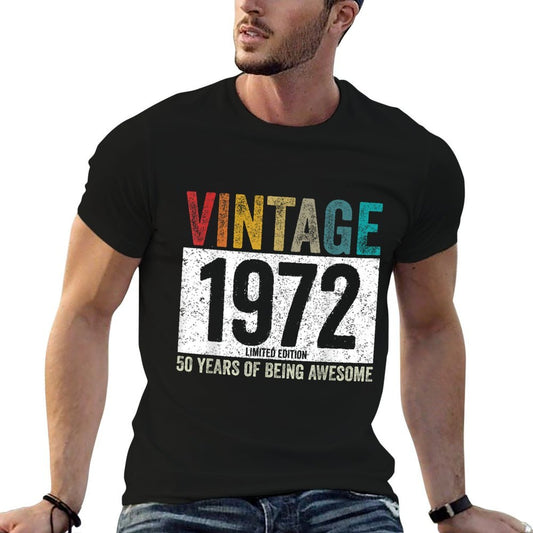Vintage 1972 50 Years Of Being Awesome 50th Birthday Gifts  Breathable T-Shirt