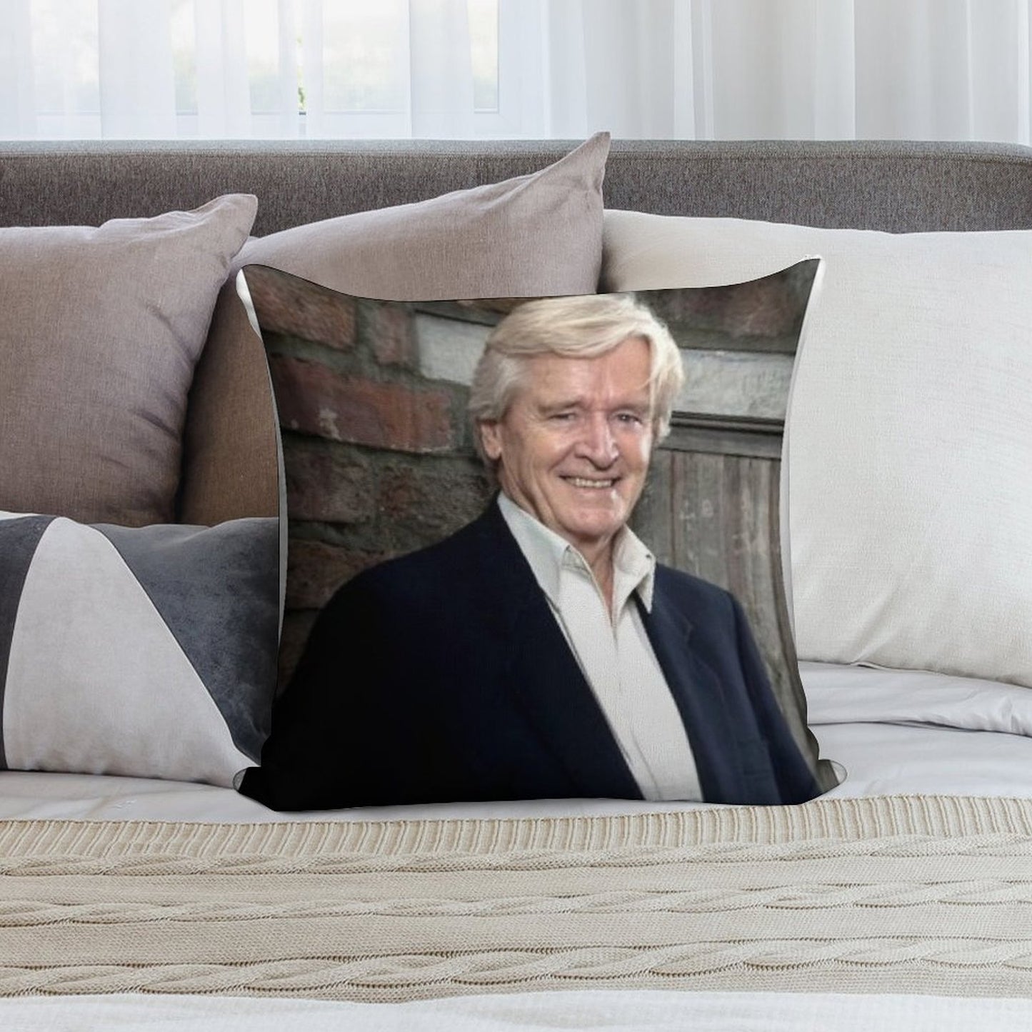 CORRIE LEGENDS KEN BARLOW Soft High-Density Material Throw Pillow