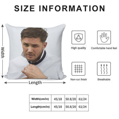 Tom Hardy Soft Fade-Resistant Throw Pillow