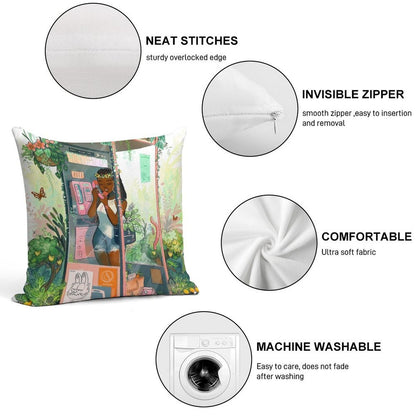 Phone Booth Soft Ultra-Soft Texture Throw Pillow