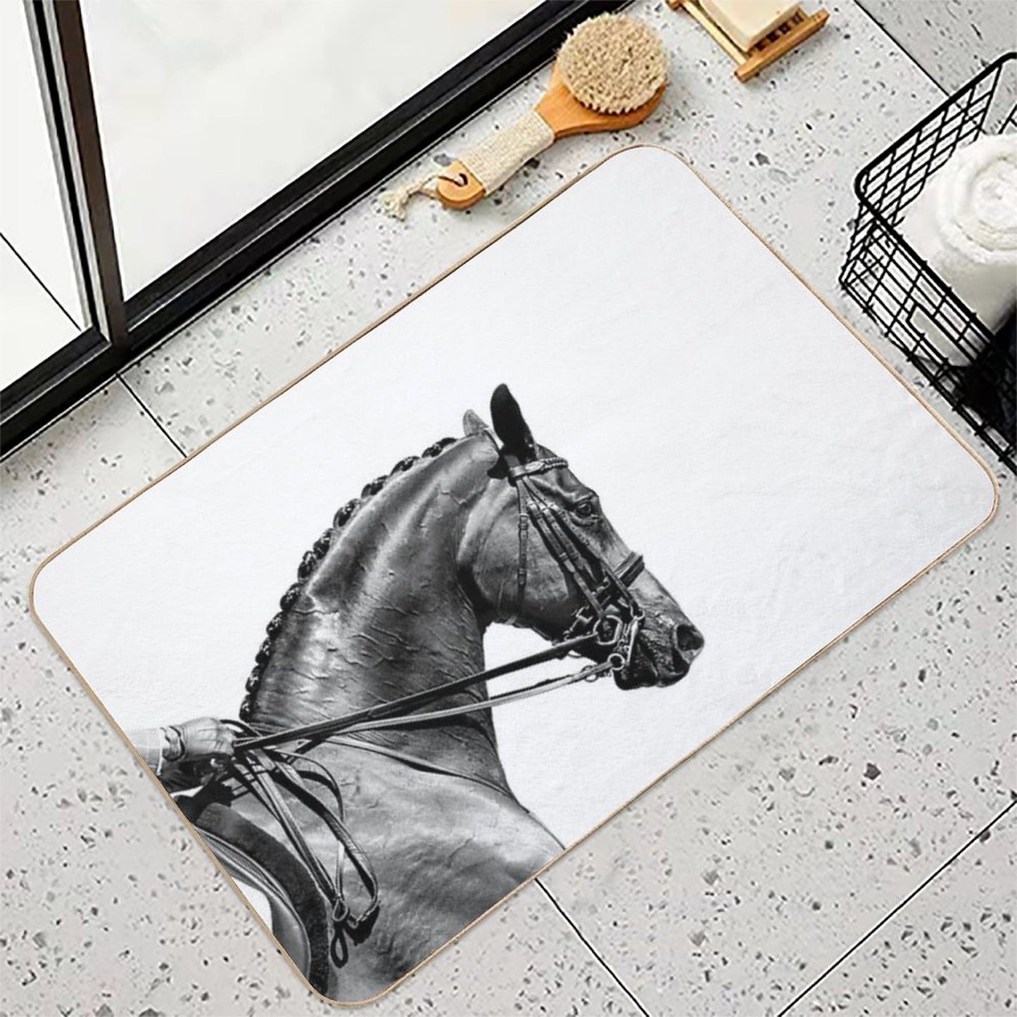On The Bit - Dressage Horse Series  High-Traffic Bath Mat