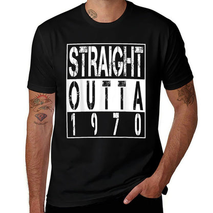 Straight Outta 1970 Awesome 50th Birthday Gift  Vintage-inspired T-Shirt