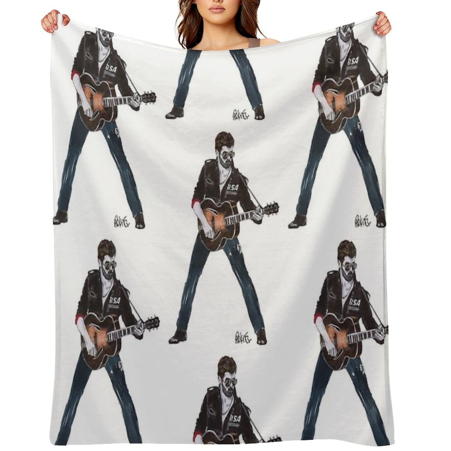 George  Michael Sustainable Throw Blanket