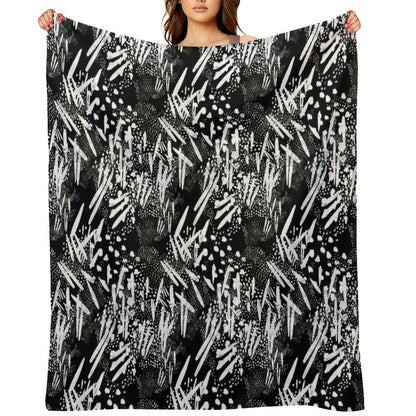 Seed Pattern Black Premium Throw Blanket