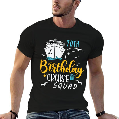 70th Birthday Cruise Squad Gifts 2025 Matching Party Family  Trendy Pattern T-Shirt