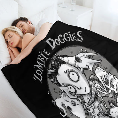 Zombie Doggies Also Need Love Comfort Throw Blanket