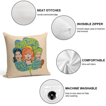 The Honeybees World Tour 1965 - Faded Version Soft Ultra-Soft Texture Throw Pillow