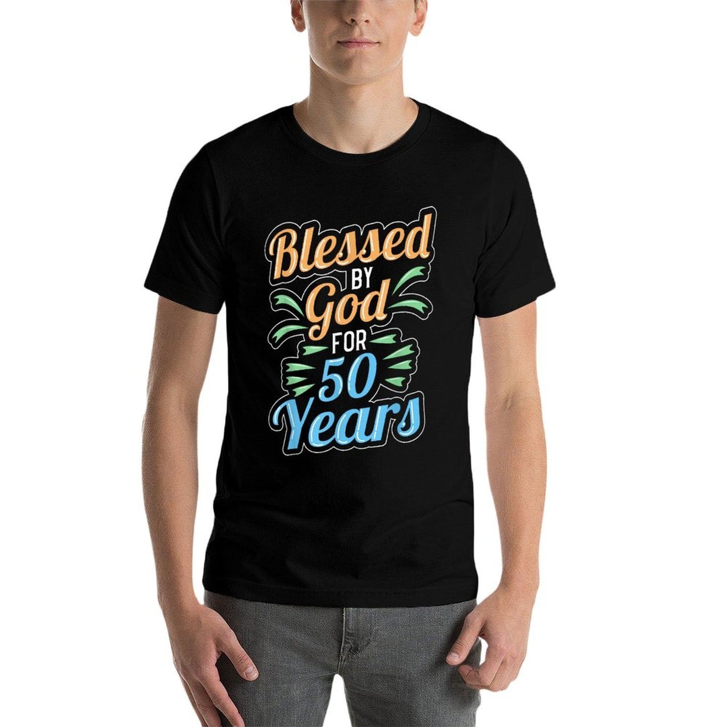 Blessed By God for 50 Years 50th Birthday  Soft T-Shirt