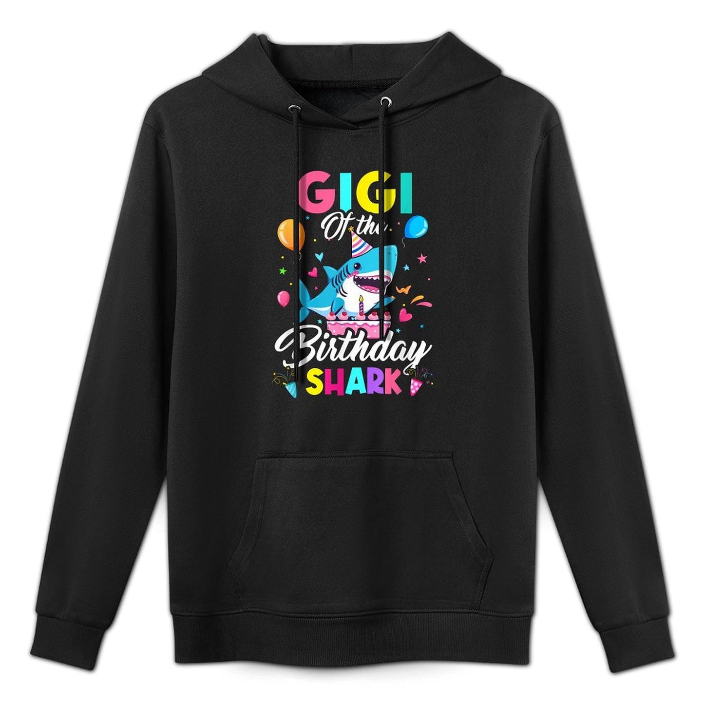 Gigi Of The Shark Birthday Boy Girl Party Family Group Kangaroo Pocket Hoodie