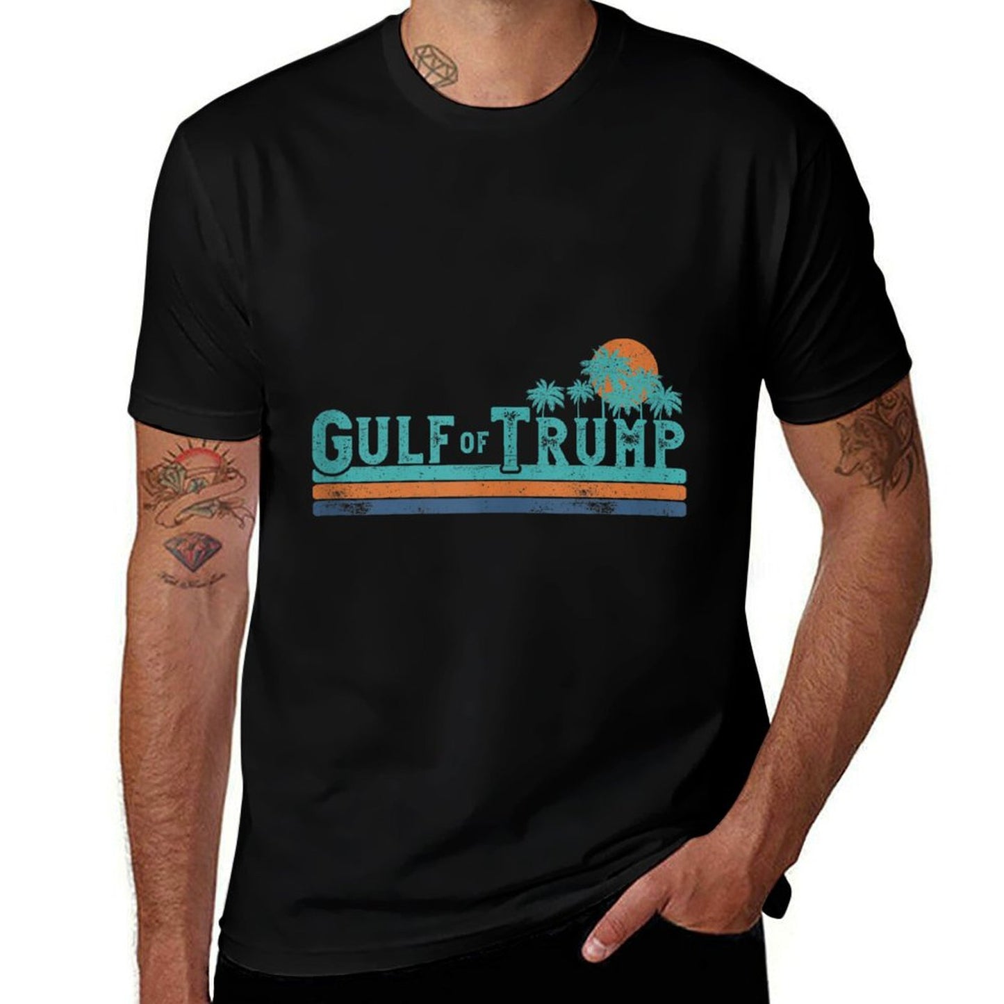 Trump America&#39;s Gulf of Trump President Trump Gulf of USA Tagless Design T-Shirt
