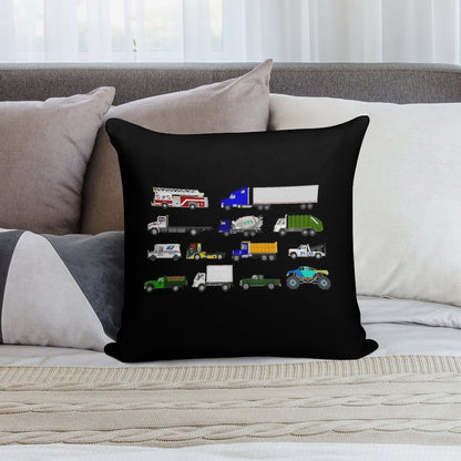 Trucks - The Kids' Picture Show Soft Warmth Comfort Throw Pillow