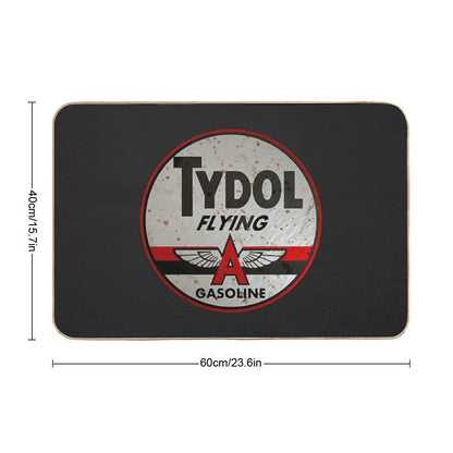 Tydol Flying Gasoline Vintage Sign Rusted  Eco-Friendly Bath Mat