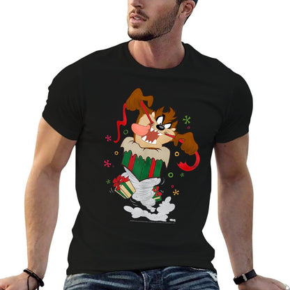 Looney Tunes Christmas Taz Ripping Presents  Versatile T-Shirt