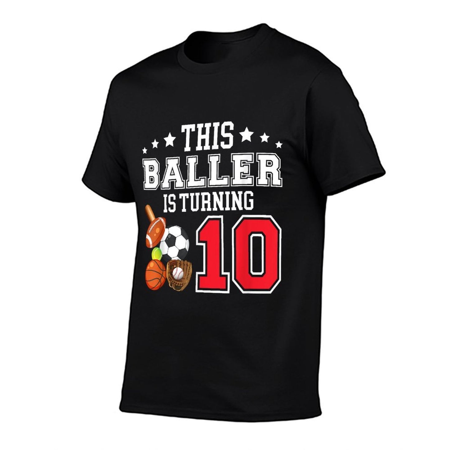 10th Birthday Sports Birthday Theme 10 Year Old Boy  Breathable T-Shirt