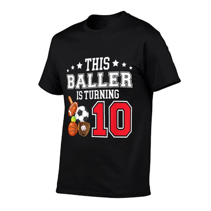 10th Birthday Sports Birthday Theme 10 Year Old Boy  Breathable T-Shirt