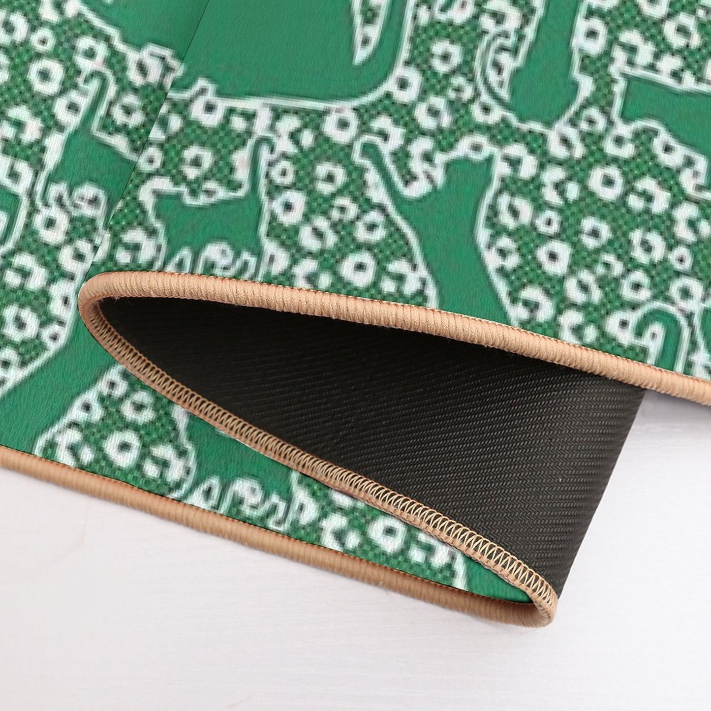 Prowler Print Leopard Cat Sihouettes in White  Easy To Clean Bath Mat