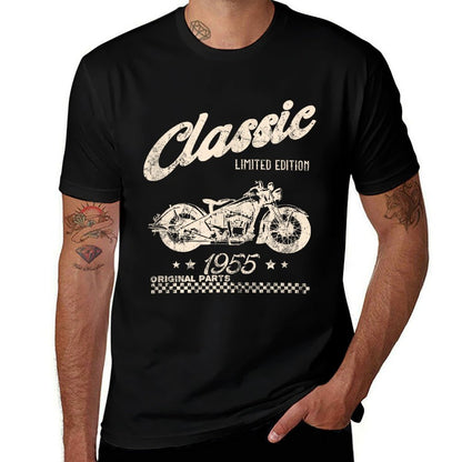 70th Birthday Classic Motorcycle Born in 1955  Graphic-printed T-Shirt