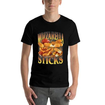 Mozzarella Cheese Stick Gen Z Humor Funny Cheese Sticks Meme  High-quality Stitching T-Shirt