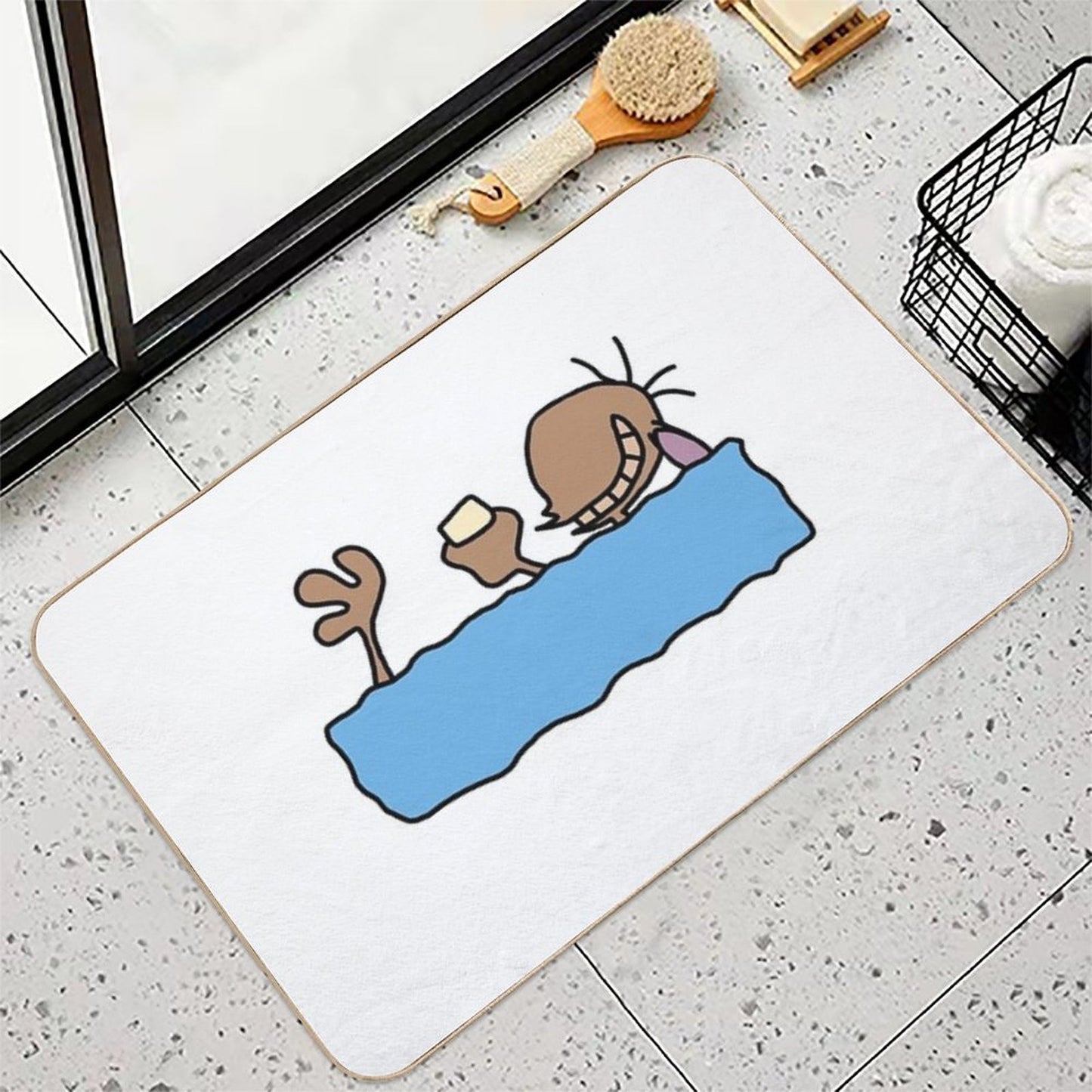 Ren's Beloved Ice-cream Bar - Ren And Stimpy  Pet-Safe Bath Mat