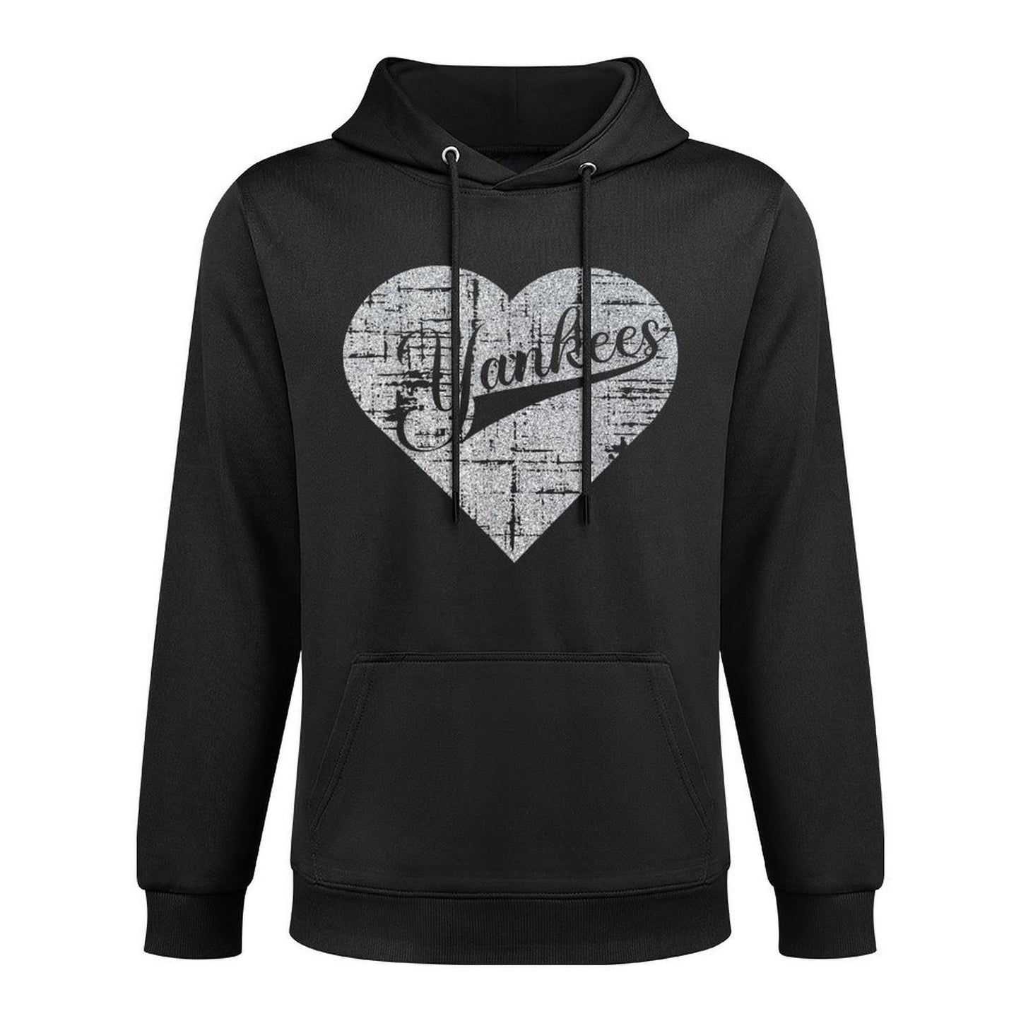 Vintage Heart Yankees I Love Yankees First Name Personalized Cotton-Polyester Blend Hoodie
