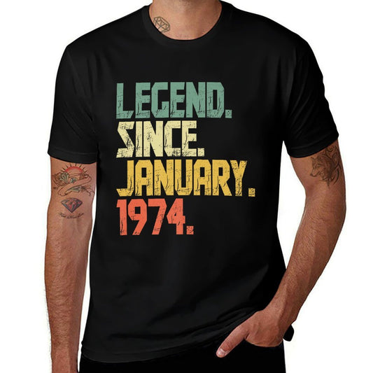 Funny 50 Years Old Vintage January 1974 Retro 50th Birthday Premium  Oversized Silhouette T-Shirt