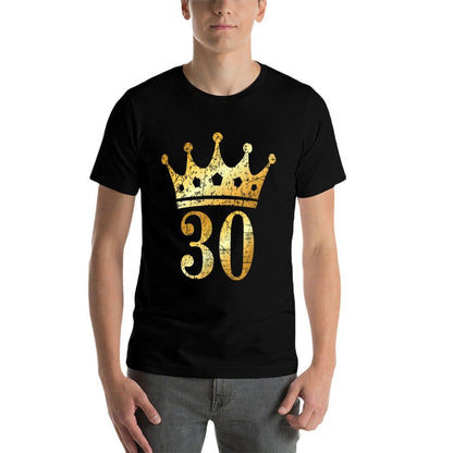 Crown Number 30 (Antique Golden Yellow) 30th Birthday  Moisture-wicking T-Shirt