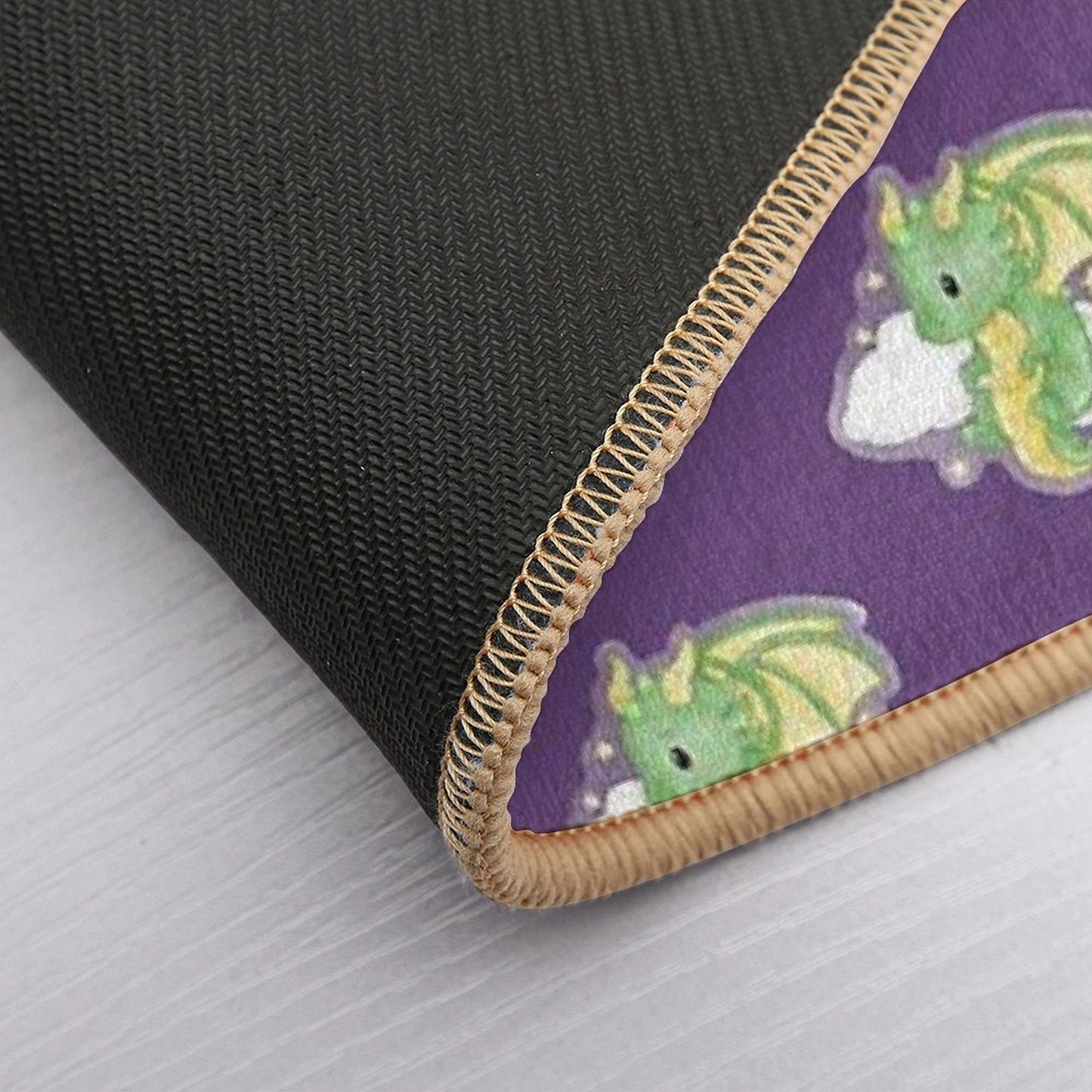 Cute Green Dragon Whimsical Fantasy Art  Eco-Friendly Bath Mat