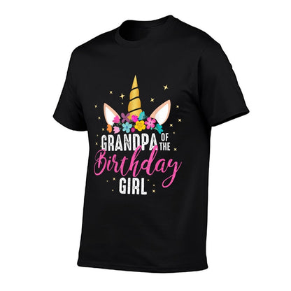 Grandpa Of The Birthday Girl Grandpa Gift Unicorn Birthday  Quick-drying T-Shirt