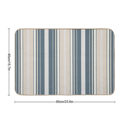 Nice & Neutral Slimming Effect Vertical Balanced Stripes  Long-Lasting Bath Mat
