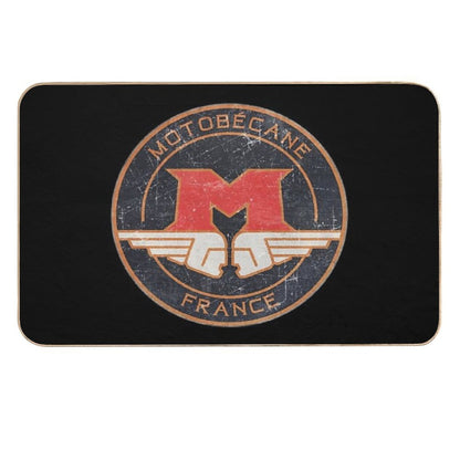 MOTOBÉCANE . Retro Badge  Absorbent Bath Mat