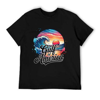 Gulf of US America Retro Vintage Premium Oversized Silhouette T-Shirt