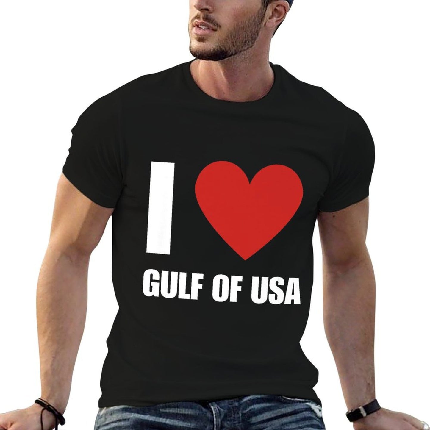 Trump America Gulf of Mexico President Trump Gulf of USA Premium  Cotton T-Shirt