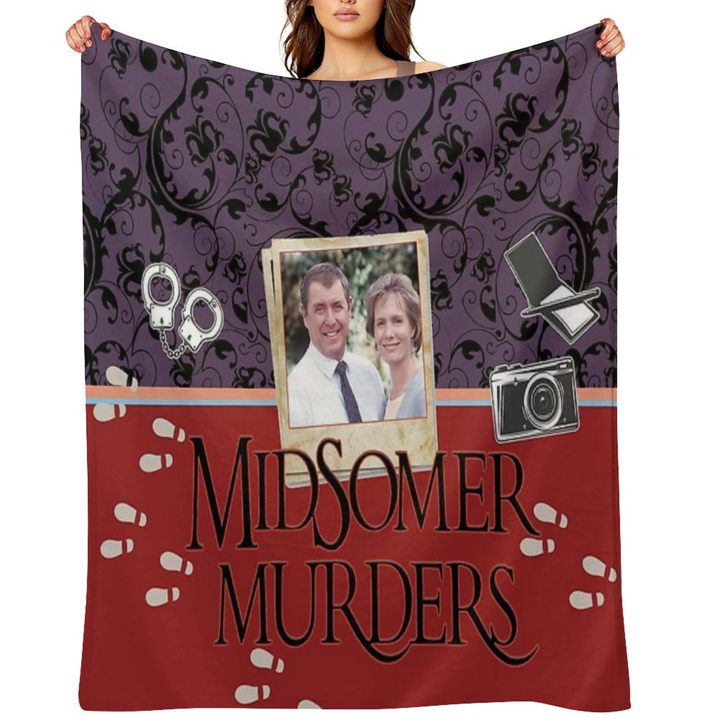 Inspector Barnaby Investigates in Midsomer Murders And Solves Exciting Criminal Cases in Idyllic England, Great Series Sustainable Throw Blanket