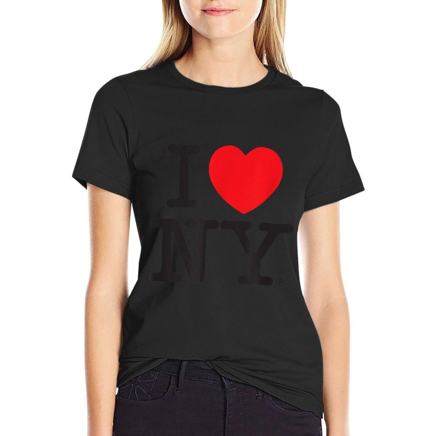 I LOVE NY Classic Logo  Heathered Texture T-Shirt