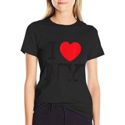I LOVE NY Classic Logo  Heathered Texture T-Shirt
