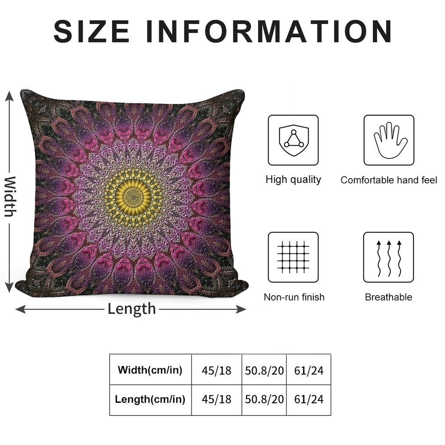 Mandala 15 Soft Decorative Cover Throw Pillow