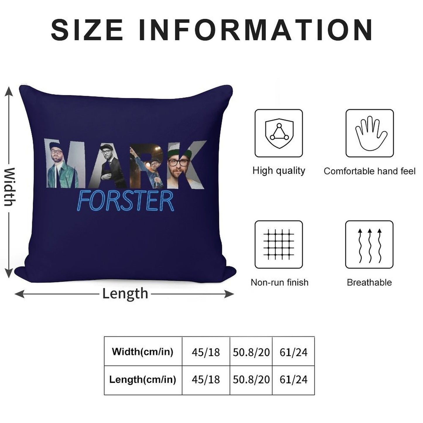 Mark Forster Hoodie  Mark Forster Graphic T Shirt Soft High-Density Material Throw Pillow