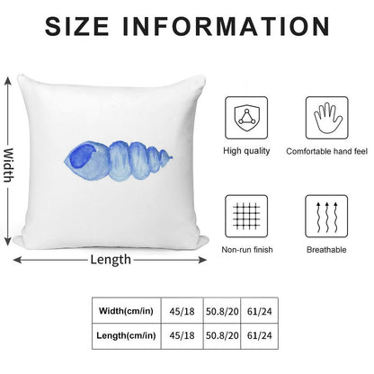 Watercolor Shell by Charlotte Canzano Soft Bedroom Essential Throw Pillow