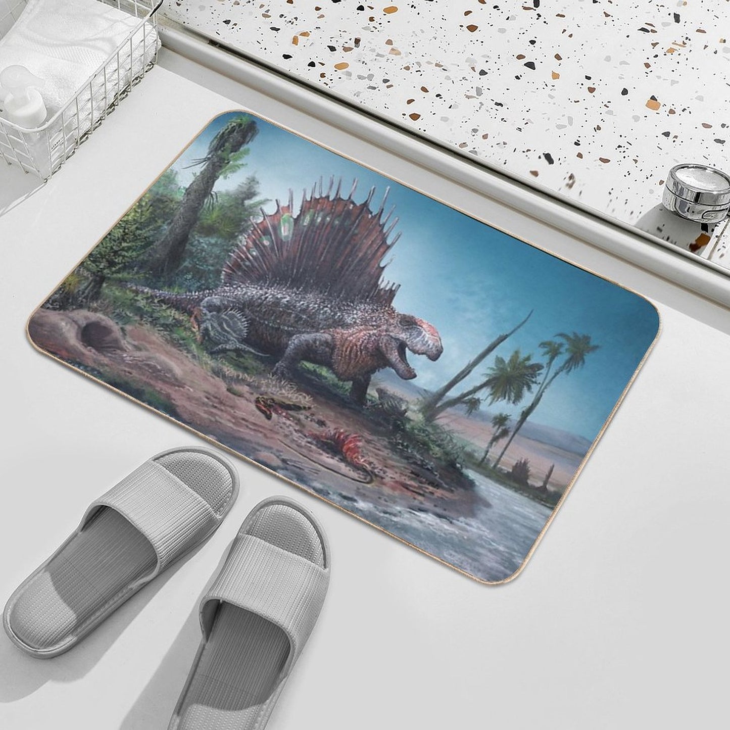 Dimetrodon  Stain-Proof Bath Mat