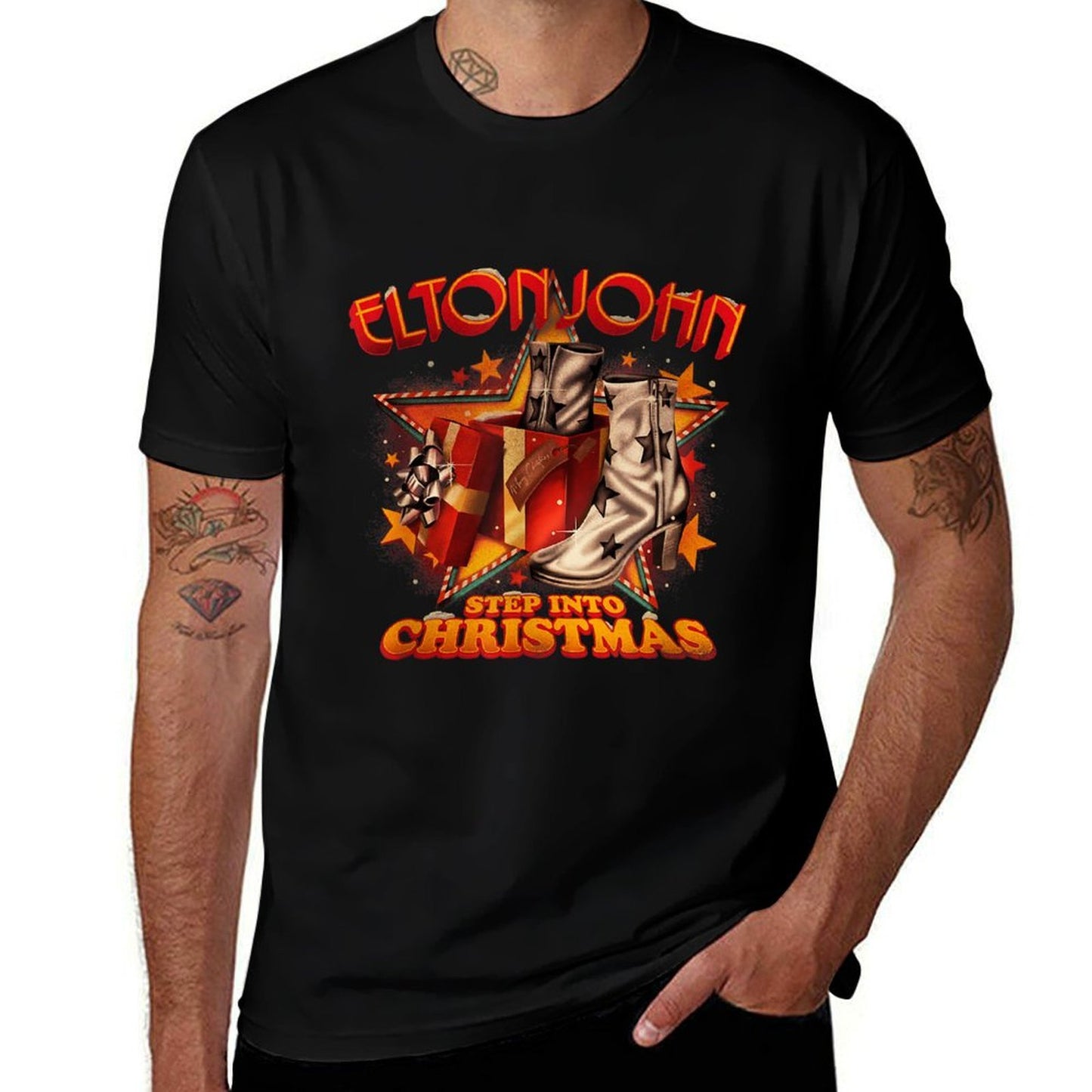 Official Elton John Step Into Christmas Boots  Odor-resistant T-Shirt