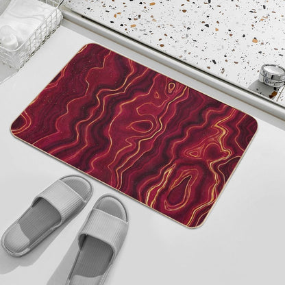 Red Agate Texture 01  Easy To Clean Bath Mat