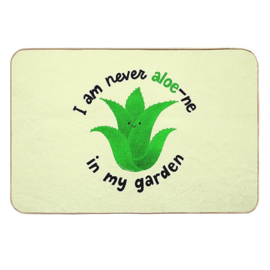 I Am Never Aloe Ne in My Garden - Punny Garden  Toxin-Free Bath Mat