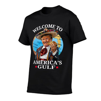 Funny Trump America's Gulf Est 2025 Trump Merchandise Sweatshirt  Ribbed Collar T-Shirt